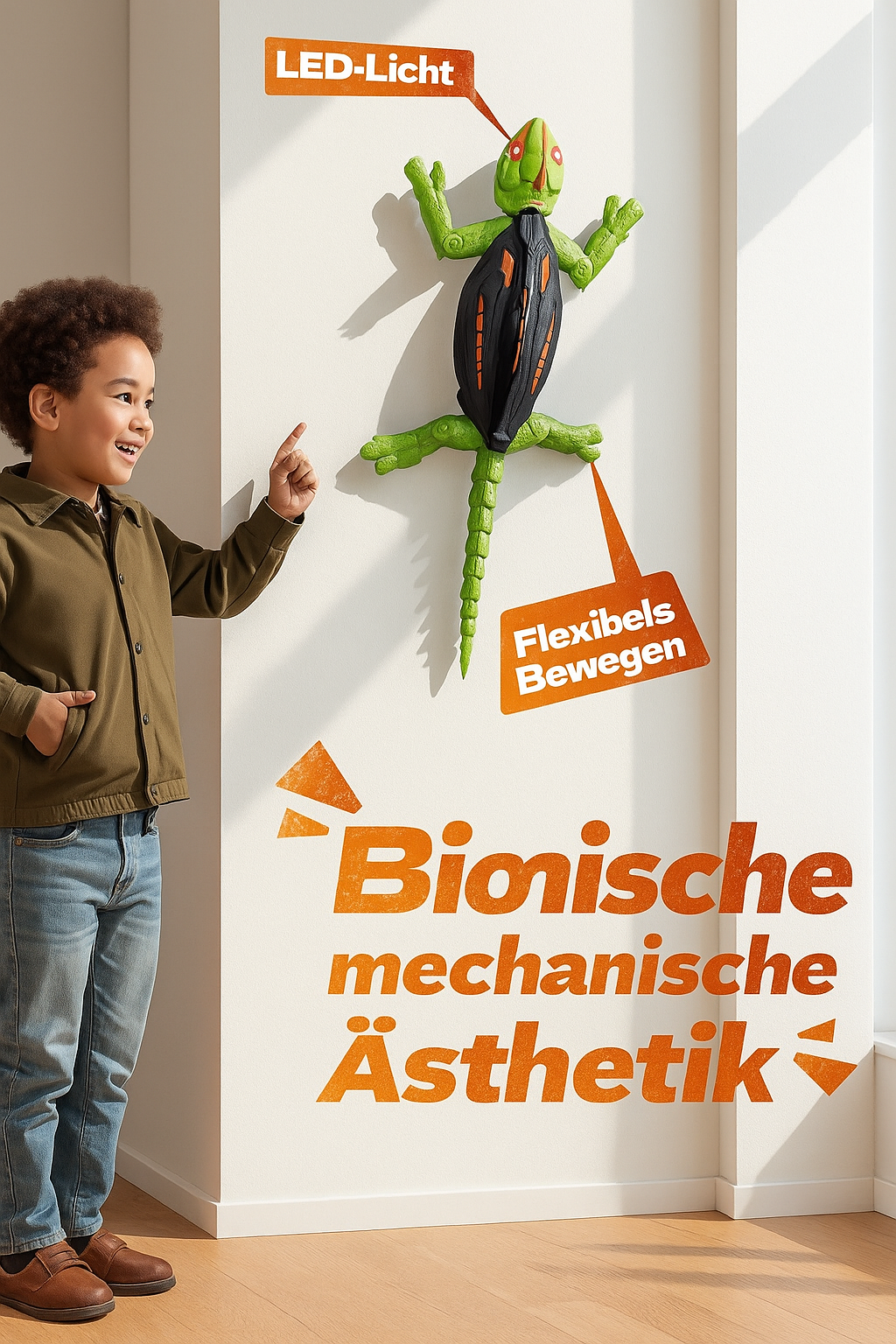 Kletterix - Die kletternde Echse mit Fernsteuerung 🧠⚡